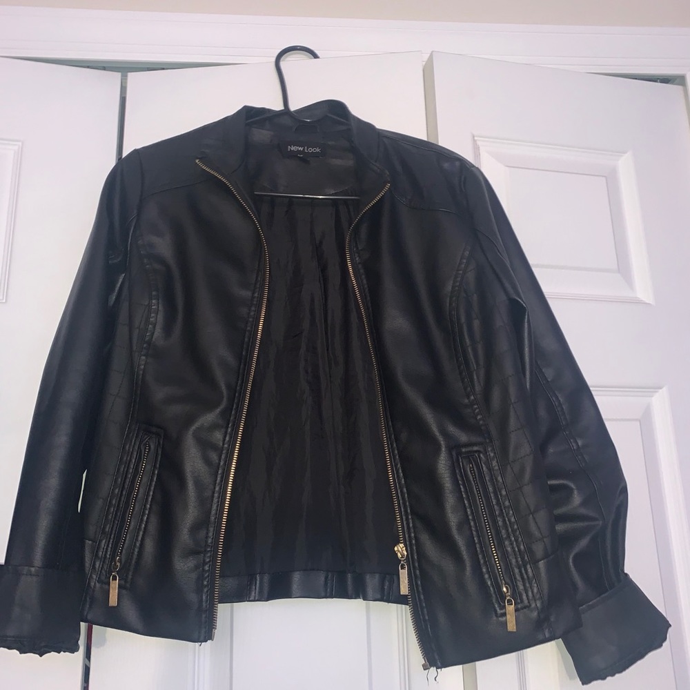 Black leather jacket